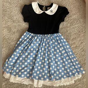 Taylor Joelle Minnie Mouse Vintage Blue Dot Dress